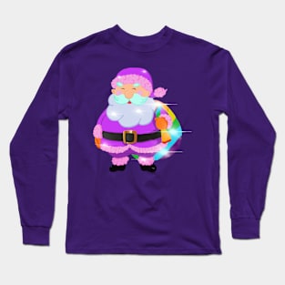 LGBT Santa Spreading Love Over the World Long Sleeve T-Shirt